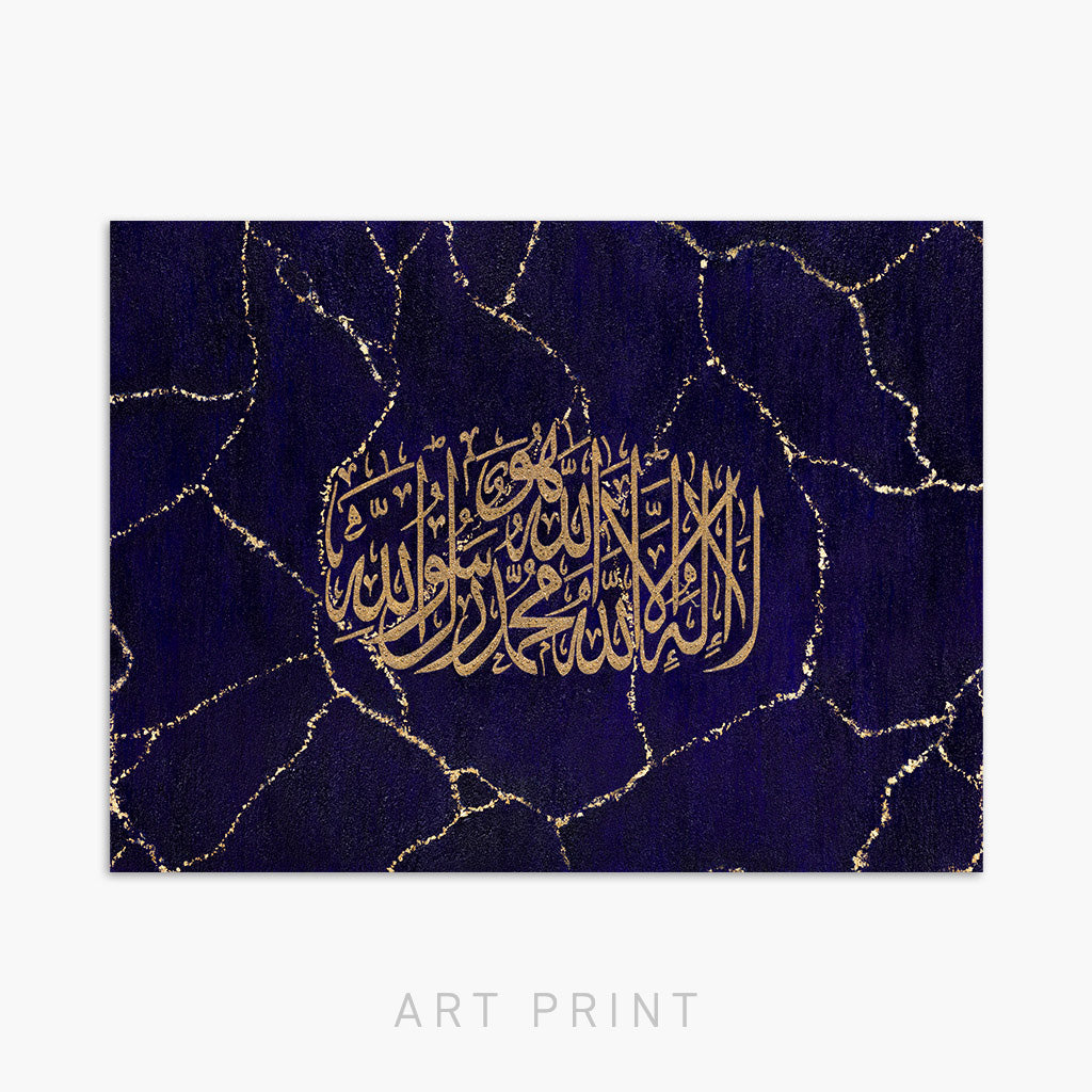 LIGHTENING - NAVY & GOLD | PRINT